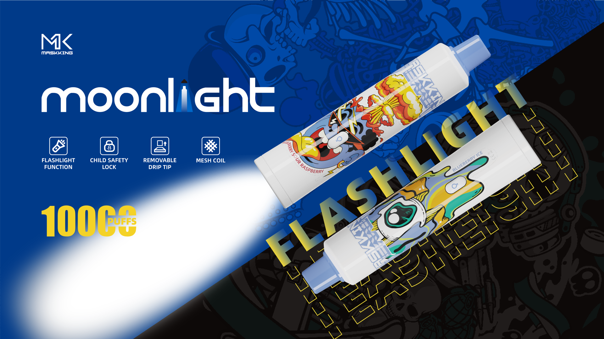 Moonlight Flashlight Glow & Puff: Why Maskking Moonlight 10000’s Flashlight Vape Is a...