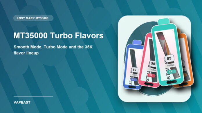 Lost Mary MT35000 Turbo Flavors fixed background featured image Lost Mary MT35000 Turbo flavors featured image with clean product background